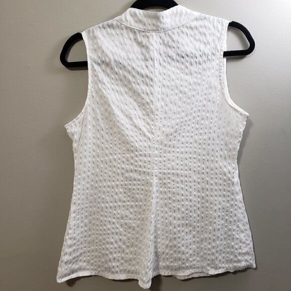 Yessica Basulto * White Sleeveless Popover Top M - Picture 3 of 8